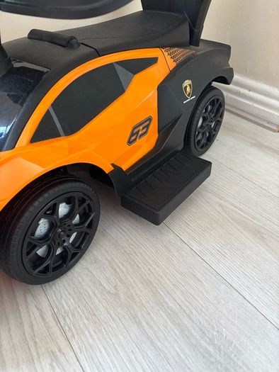 Lamborghini Car 2-in-1 Push-Along Ride On Orange