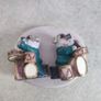 Set Of Tow Dog Fegurine Drumer On Stand Image 4