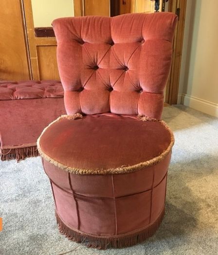 bedroom chair and blanket box