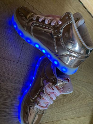 Sketchers Light Up Gold Runners