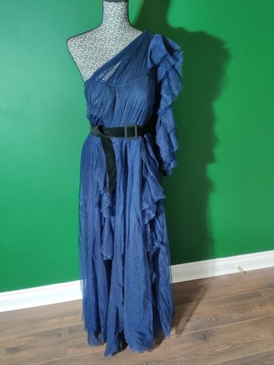 Navy long dress size M-L TS couture atelier designer special occasion  dress