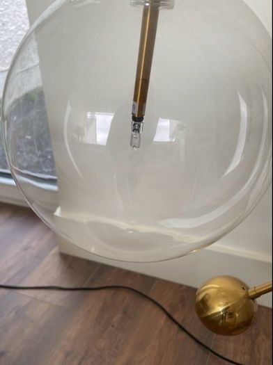 Pair of Contemporary gold table desk floor lights set of 2