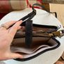 Black leather crossbody handbag Image 5