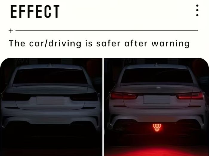F1 Style Triangle LED Stop Light Rear Third Warning Strobe Lamp