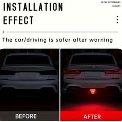 F1 Style Triangle LED Stop Light Rear Third Warning Strobe Lamp