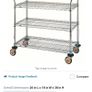 Heavy Duty Metro Wire Shelf Utility Rolling Cart / Shelved Trolley Image 5