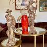 Vintage Oriental Resin Sculptured Figures Traditional Attire 1970s Image 9