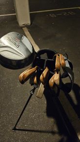 Golf clubs with bag