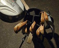 Golf clubs with bag