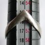 Vintage Sterling Silver Double Wishbone Band Ring size P - 2,10g Image 7