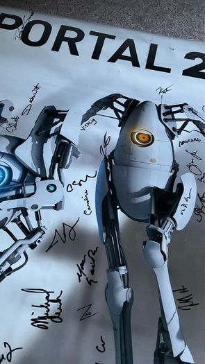 Signed PORTAL 2 Valve Development Team Poster