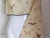 Stylish Ladies Light Cream Beige Chiffon Scarf Wrap Shawl with Horse Print