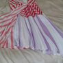Wedding/Red/White Stripe Designer Evening Dress BNWT. Image 6