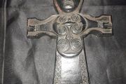 Beautiful Collectible Cross featuring a representation of an 8th Century Irish Robed Christ was produced by Owen Smith in Ballyshannon, Ireland. Design: The design is based on early medieval Insular art, specifically a 1300 year-old book cover plaque, Pos
