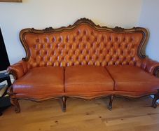 Leather Couch and 2 armchairs