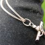 Vintage Sterling Silver 925 Rose Cross Pendant on Chain 4,2g length - 17" Image 3