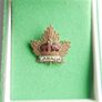 Vintage Canadian WW1 Gilt Enamel Officers Lapel Badge Image 3