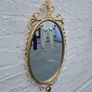 A Mirror Large heavy Vintage Rococo design filly bevelled oval Mirror Image 3