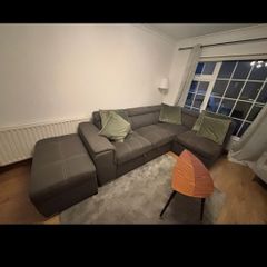 Large L-Shaped Fabric Sofa