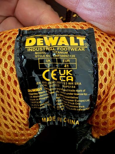 NEW DeWALT Titanium S3 Waterproof Safety Boots UK 7