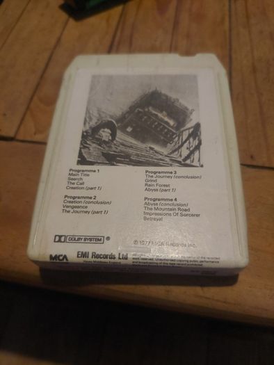 sorcerer, movie soundtrack, 8 track tape