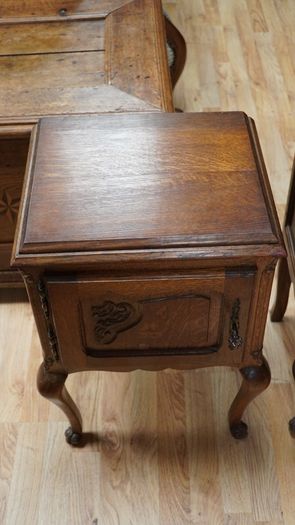 Pair of French Oak Bedside Cabinets