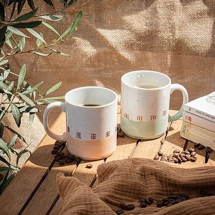 Taszuri Creations Bossea Porcelain Mug - Argile Rose