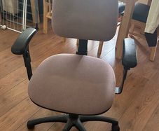 Adjustable Office Desk Chair Purple/Mauve Fabric