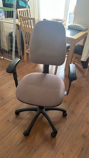 Adjustable Office Desk Chair Purple/Mauve Fabric