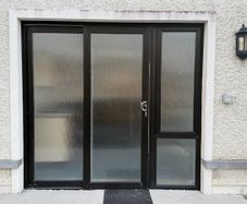 Frosted double doors