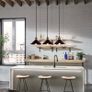 3 lights chandelier iron painted strip/disc ceiling plate living room kitchen restaurant hotel lamp Image 8