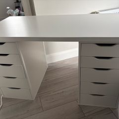 White desk with Alex drawers