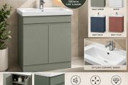 Deann 500 floor standing unit and basin multiple colours