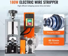 New Electric Wire Stripping Machine 1.5-25mm Cable Stripper 180W 60ft/min 3 Feeding Holes Wire Peeler Scrap Copper Recycle 220v