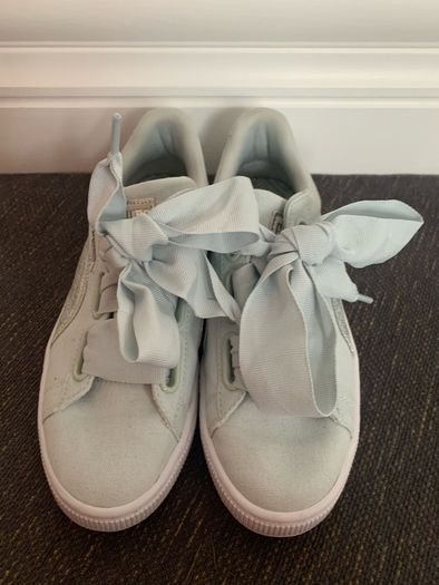 Grey Puma Basket Runners