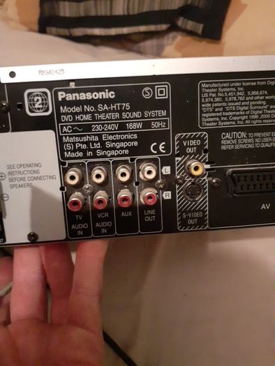 Panasonic SA-HT75 5 Disc Dvd/Cd Player