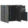 Sideboard High Gloss Black 107x35x76 cm Image 4