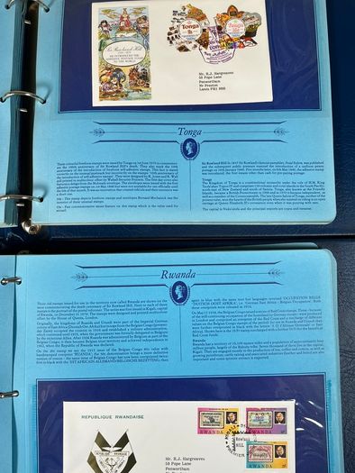 Great Historical Stamps First Day Covers 2 Binders - Job Lot - 102 pages
