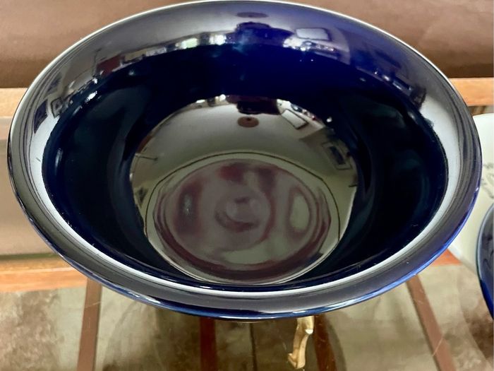 Vintage Fiestaware Cobalt Blue Covered Casserole Dish Homer Laughlin HLC with Lid USA Oven to Table