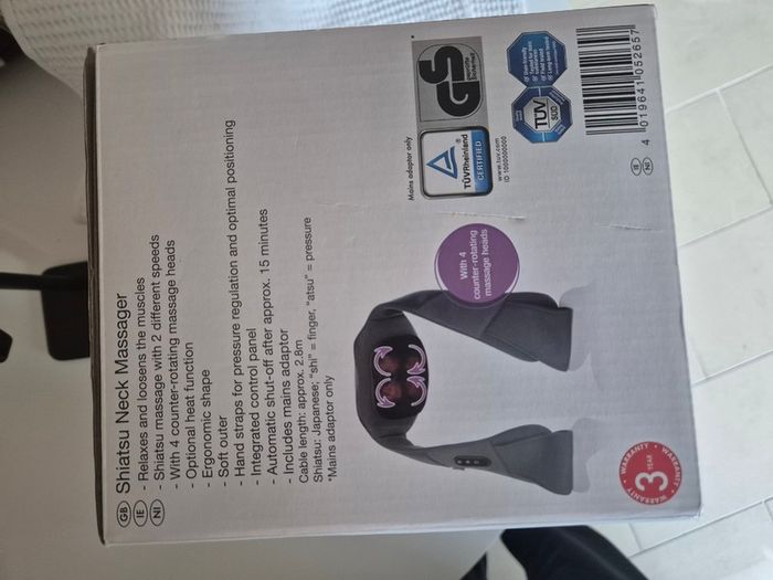 Shiatsu Neck & Shoulder Massager with Heat, Excellent Condition (SilverCrest)