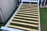 Extremely Sturdy White Single Wooden Bed Frame - Can Deliver