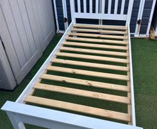 Extremely Sturdy White Single Wooden Bed Frame - Can Deliver