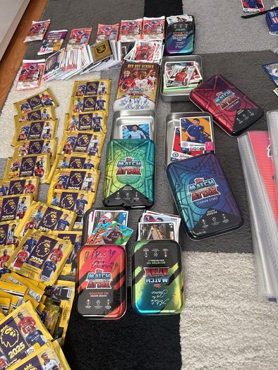 Huge Football Cards & Pack Lot - Panini Premier League 2025 Packs & Topps Match Attax Tins