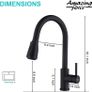 Kitchen Taps Mixer 4 Modes Kitchen Sink Taps with Pull Out Spray Single Handle 360 Degree Swivel Kitchen Faucet for Hot&Cold Water Modern Basin Mixer Tap for Kitchen Sink, Matte Black (FREE POSTAGE) Image 3
