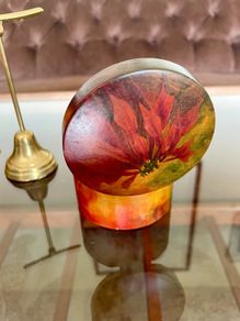 Vintage German Wooden Hand Painted Lacquered Jewellery Trinket Box Ring Box