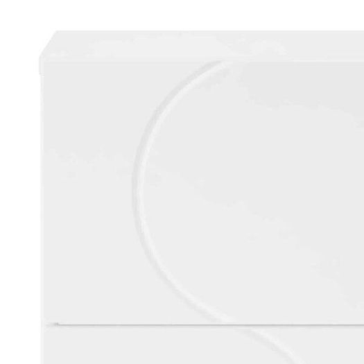 vidaXL High Gloss White 3-Drawer Sideboard