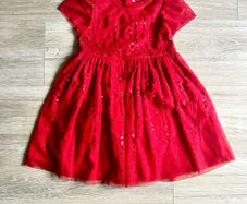 M&s red tulle dress 3-4y