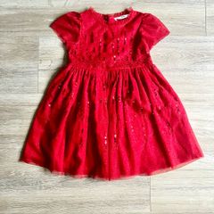 M&s red tulle dress 3-4y