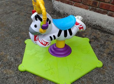 Fisher Price, Bounce & Spin Zebra (used).