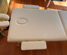 2 Section Wooden Massage Table (Cream) Large